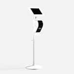 Bouncepad iPad Floor Stand iPad 11.0 11th Gen / White / Exposed Front Camera and Home Button Elevate + Brother Printer Mount - iPad