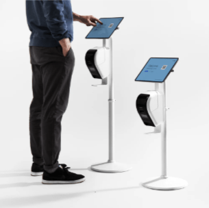 Bouncepad Universal Floor Stand Core Elevate + Brother Printer Mount