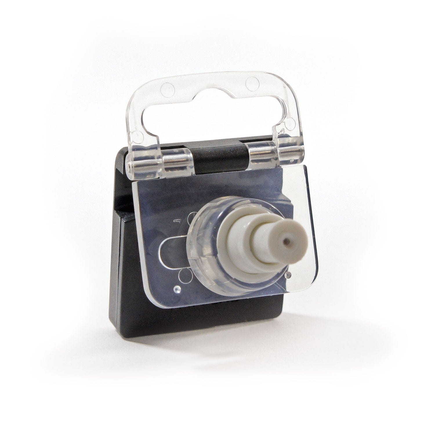 Sleek and secure Forstag Hang Sell Tag with retractable pins for blister-packed products.