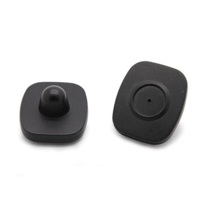 Mini square tag black 43x52mm for RF 8.2MHz retail security systems and Checkpoint compatible
