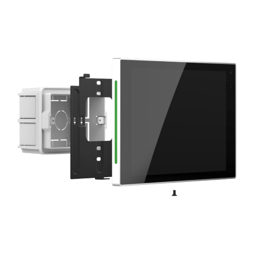 Smart wall-mounted control unit with NFC and integrated server gateway