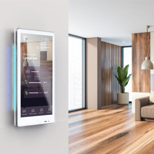 Stylish 8-inch automation panel with high-resolution screen and KNX-ready design