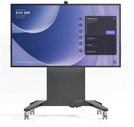 X-Large Fixed Height Mobile Display Stand for 85" Surface Hub 2S & 3