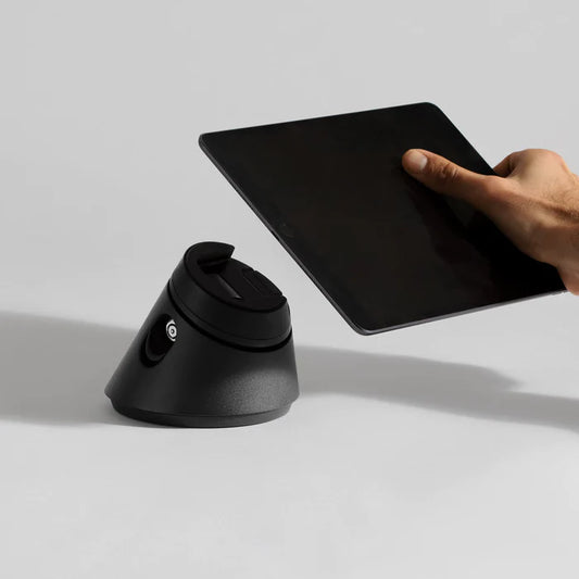 Desk mounted tablet holder