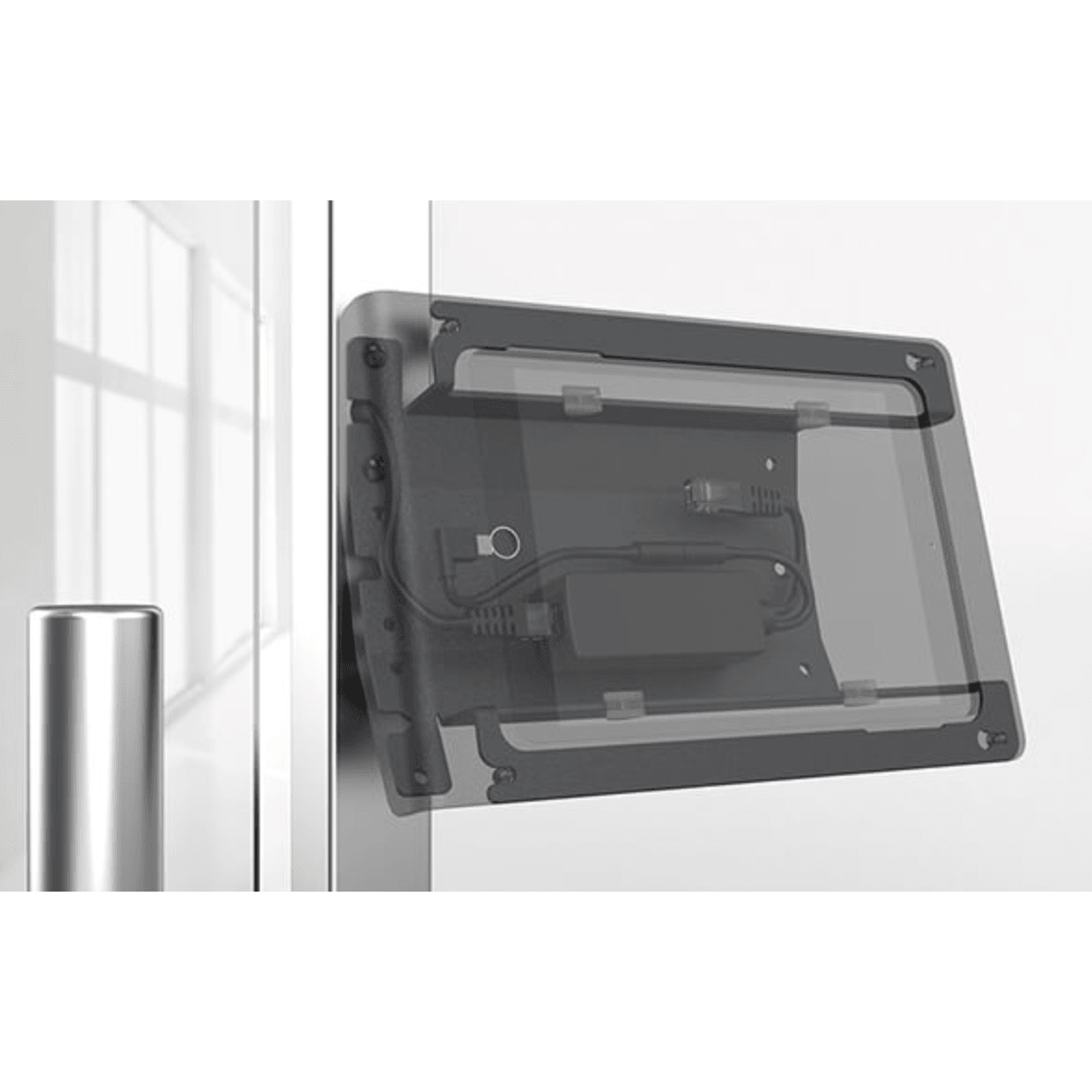 Heckler Multi Mount installed on drywall with included anchors, featuring commercial-grade powder-coated steel finish.