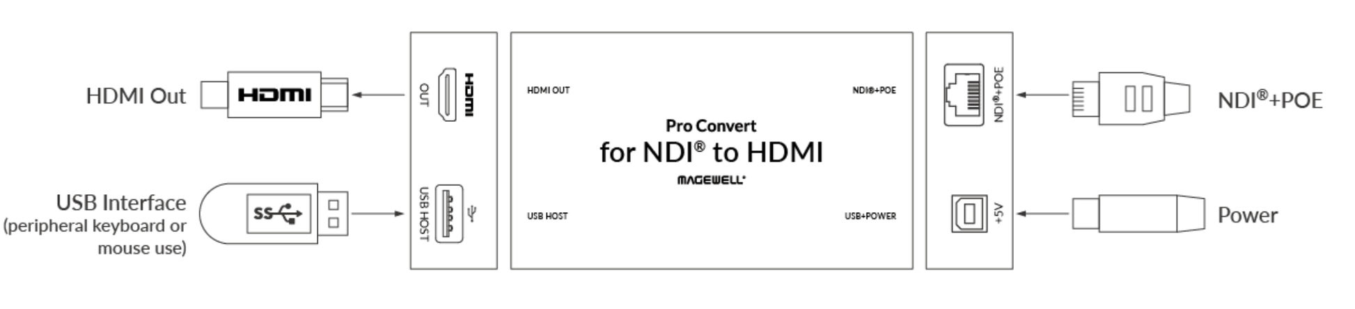 Magewell Media Processor Magewell Pro Convert for NDI to HDMI