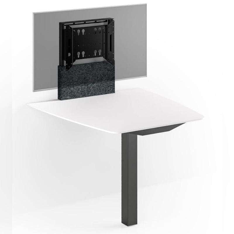 Sleek table with easy upgrade options, perfect for dynamic office environments requiring flexible technology integration.