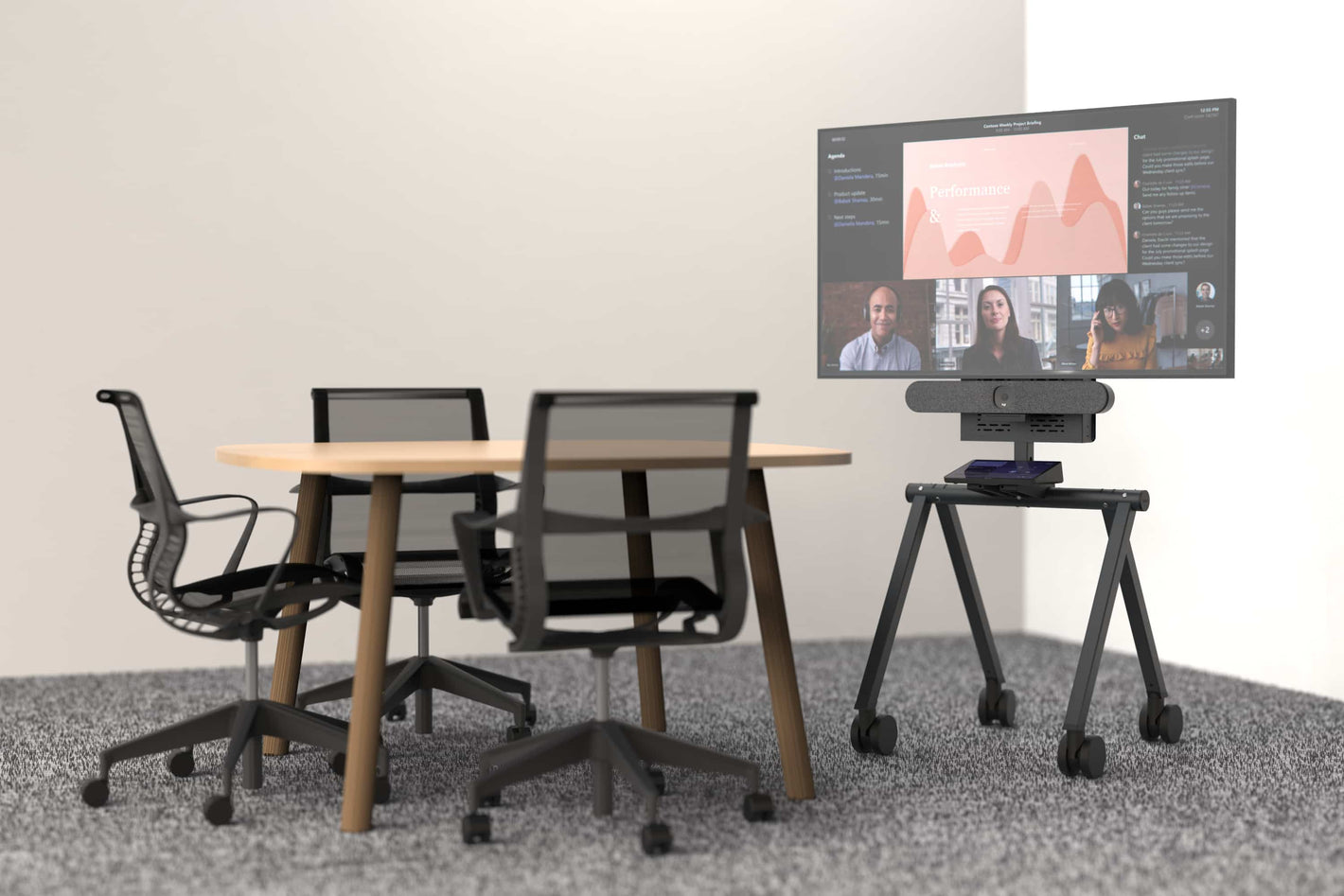 Heckler TV Mount Rolling Stand 