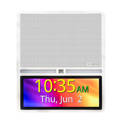 Advanced Network Devices IP Speaker with HD Display (IPSWDHD-MW), matte white, wall-mounted with RGB flasher