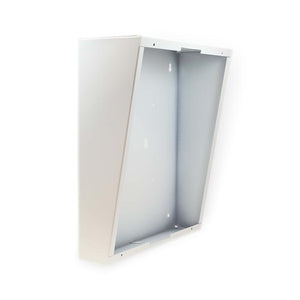 Wall-mounted IPS-SM1 enclosure for IP speaker with wire knockouts and durable design.