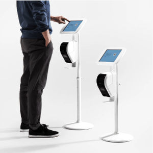 Bouncepad iPad Floor Stand Elevate + Brother Printer Mount - iPad