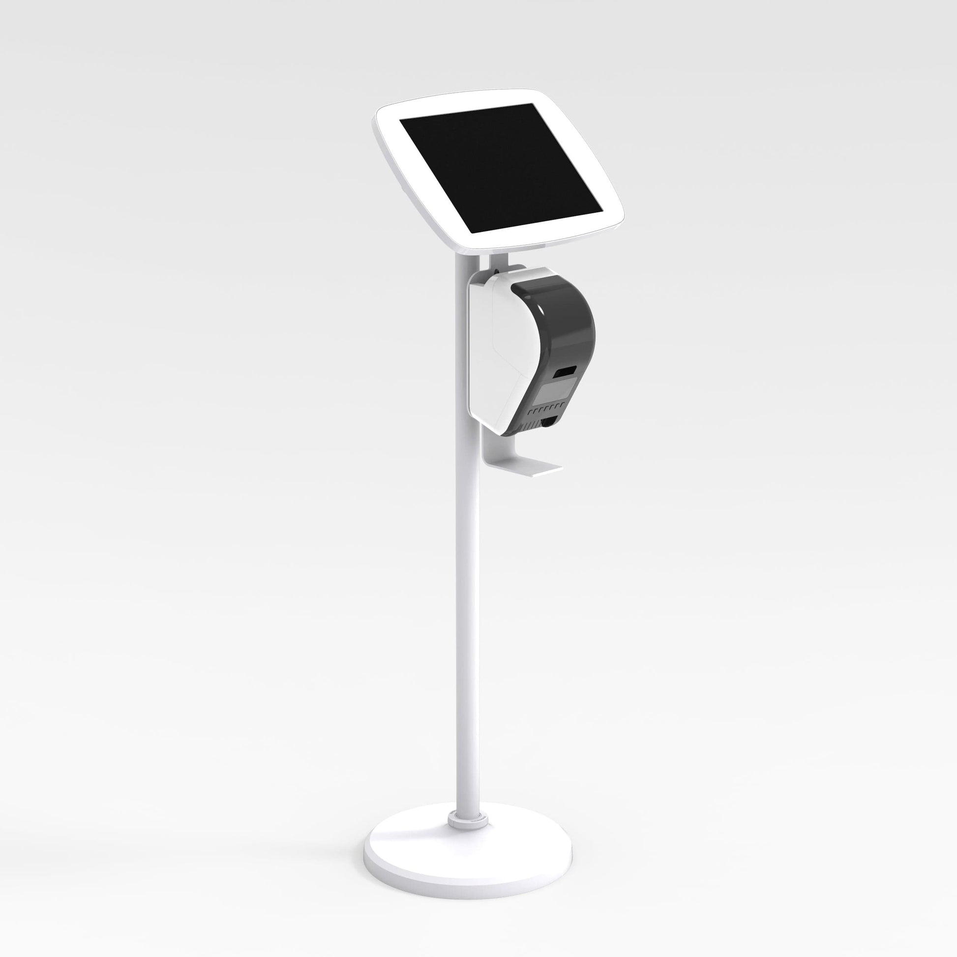Bouncepad iPad Floor Stand iPad Air 13.0 M2 & M3 / White / Front Camera Covered Bouncepad Floor Stand + Brother Printer Bracket - iPad