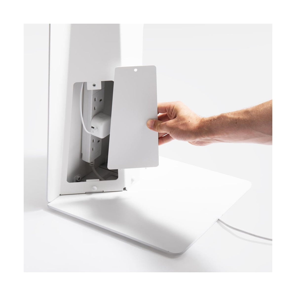 Bouncepad Tablet Floor Stand Wing + Magnetic Branding Panel + Brother Printer Mount