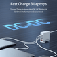 C-Link Tablet Enclosure 100W GaN Fast Charge QuadPort USB-C PD 3.0 Charger - 3x USB-C & 1x USB-A