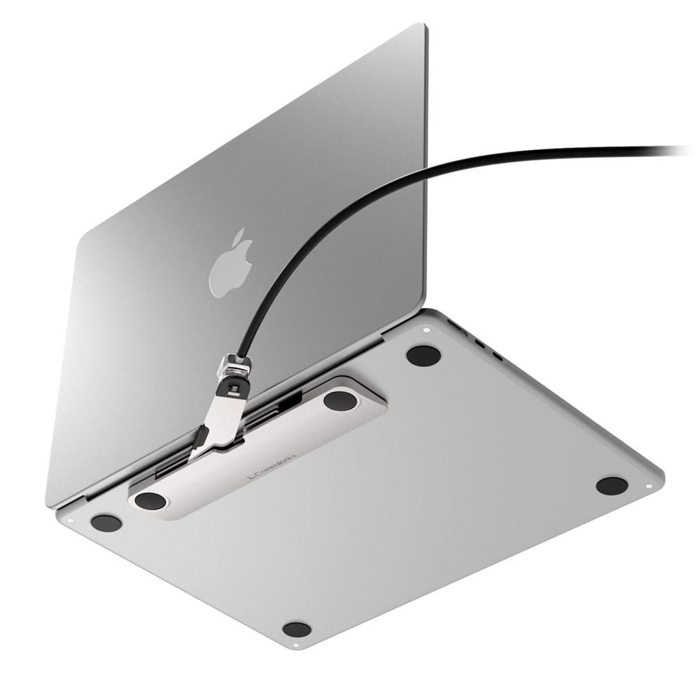Compulocks Tablet Enclosure Silver Universal Blade Bracket with Keyed Cable Lock for Laptops