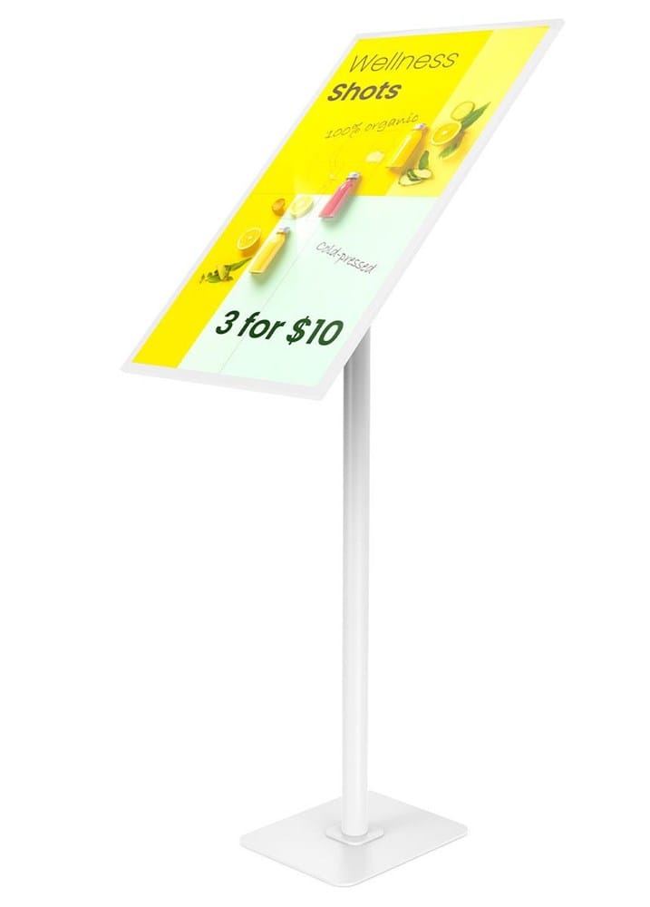 Compulocks Universal Floor Stand White Swift Floor Stand for the Samsung E-Paper Smart Signage
