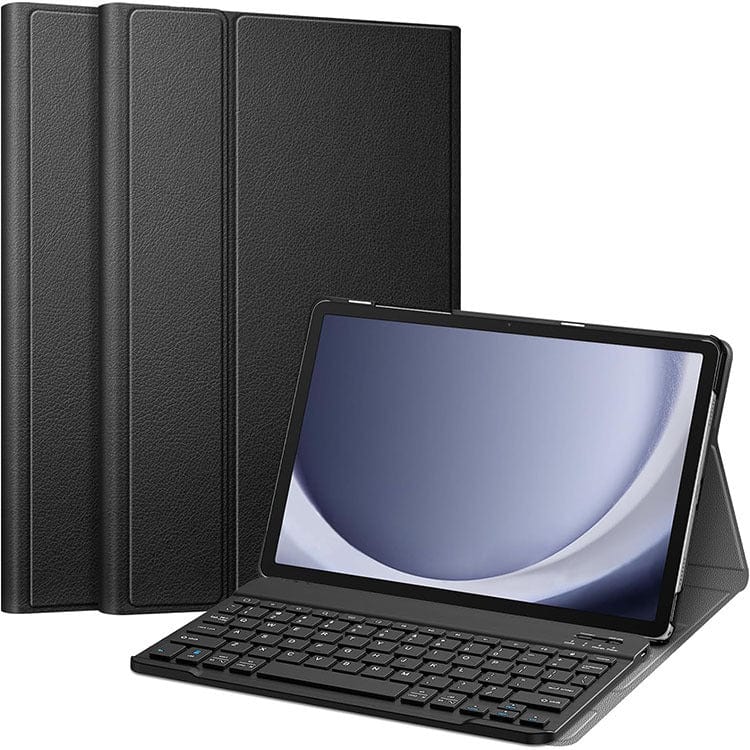 Generic - Grip Case Tablet Case Bluetooth Keyboard with Leather Folio for Galaxy Tab A9+ 11 (2023)