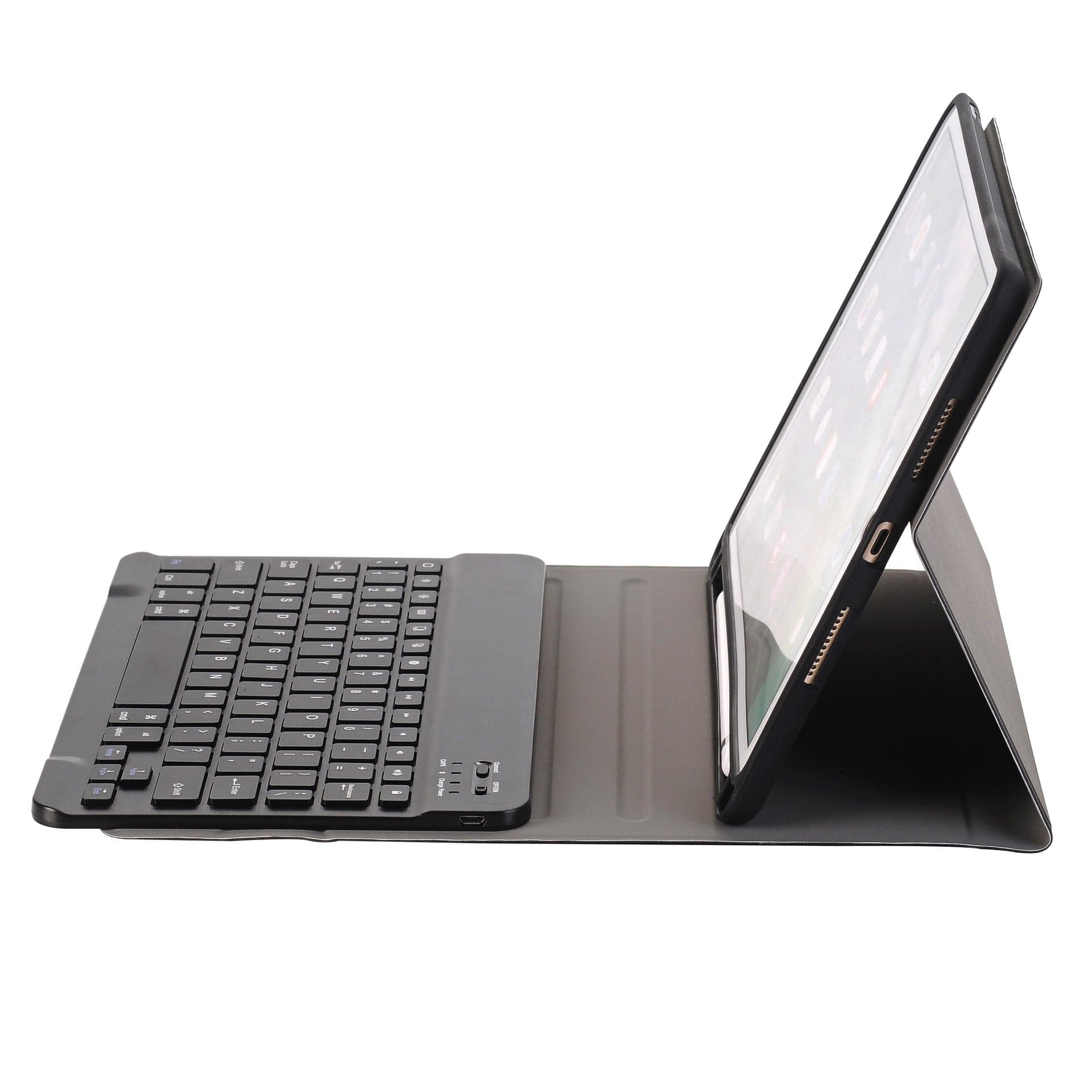 Generic - Grip Case Tablet Case Bluetooth Keyboard with Leather Folio for iPad 10.2 7-9th Gen