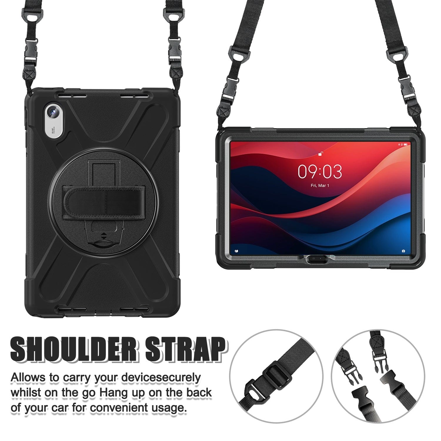 Generic - Grip Case Tablet Case Shoulder and Hand Strap Case - Lenovo tab M11