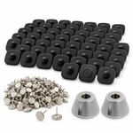 Generic Hard Tag Retail Mini Square Tag, Pin & Detacher Kit – 1000 Pack
