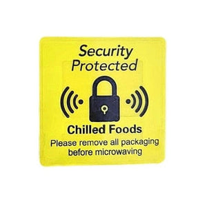 Generic Soft Tag 8.2 MHz / 1,000 p/roll RF Freezer Labels Fluro Yellow 40mm x 40mm