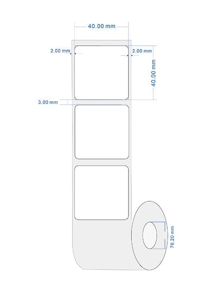 Generic Soft Tag RF White Square Label - 30x30mm