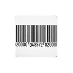 Generic Soft Tag RF White Square Label with Barcode - 40x40mm