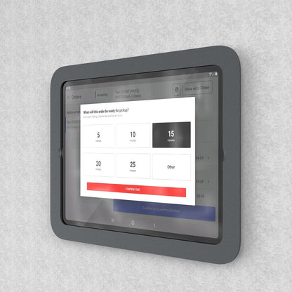 Heckler Wall Mount MX for iPad holding an iPad, main product image