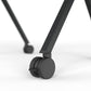 Heckler Collaboration Stand (H1040-BK) with display in a huddle room, showing its profile and minimal footprint.