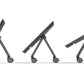 Heckler Confidence Stand for Large or Small Displays, black stand disassembled for tool-free transport
