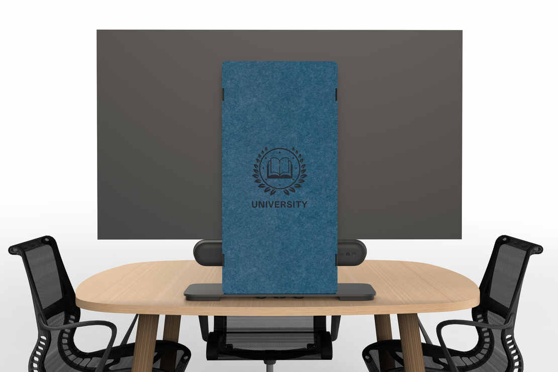 Heckler Express Install TV Tabletop Stand but Customisable Branding Panel