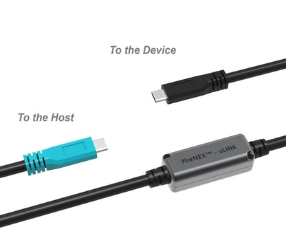 Newnex 15m C-C USB 3.1 cable, 10Gbps, PD 30W, 6.4mm OD, C male to C male (ULK10G-CC-15M), main product image