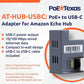 POE Texas AV Hardware PoE+ to USB-C Power & Data In-Wall Converter – 25W (Designed for Amazon Echo Hub)