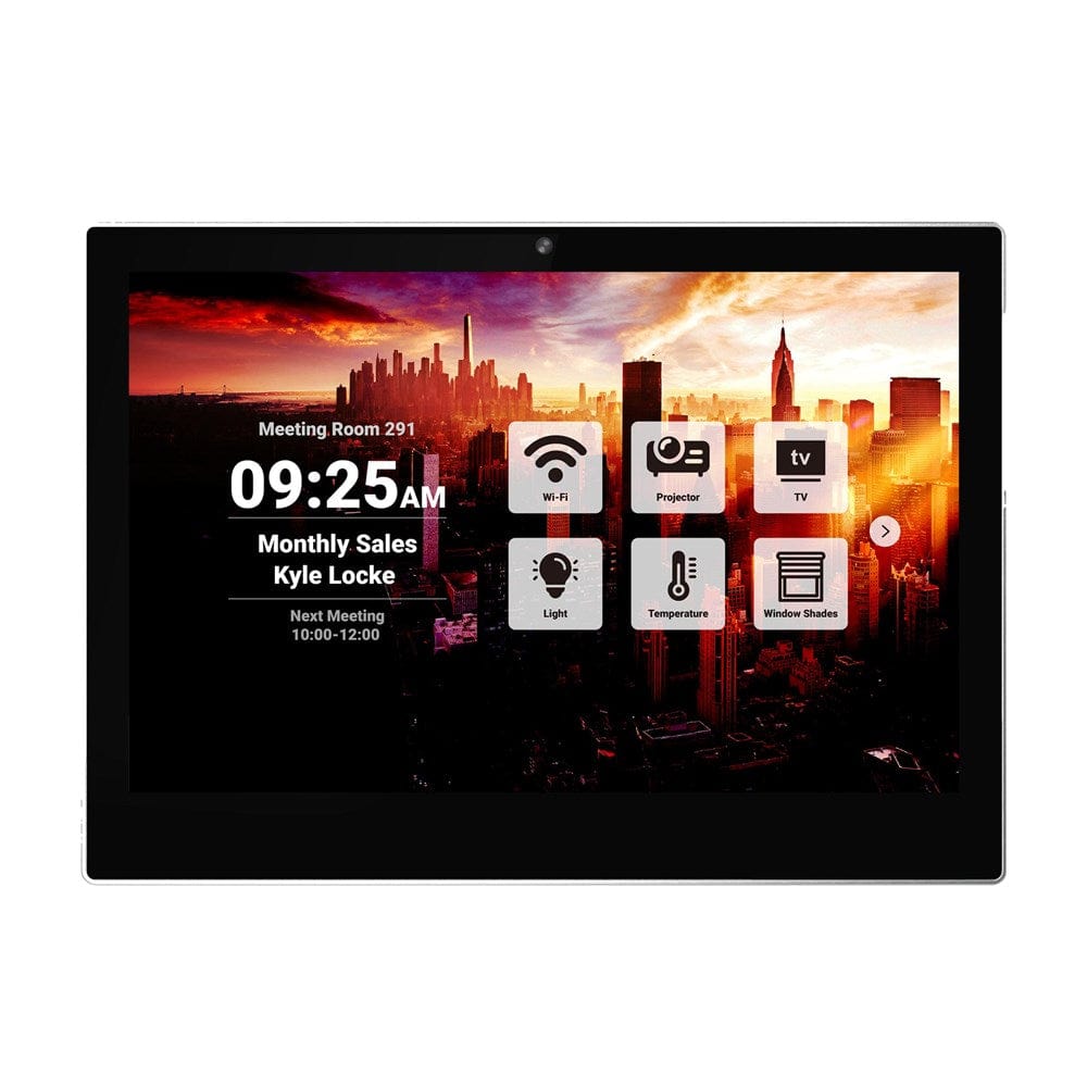 Qbic AV Hardware Qbic Luminen Pro 10" - PoE Room Booking Display with LED Status Lights