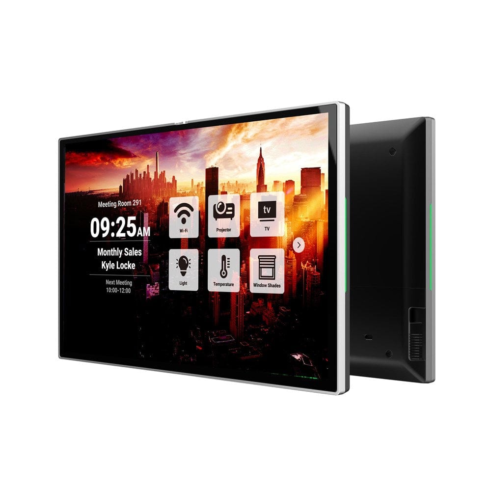 Qbic AV Hardware Qbic Luminen Pro 15" - PoE Room Booking Display with LED Status Lights