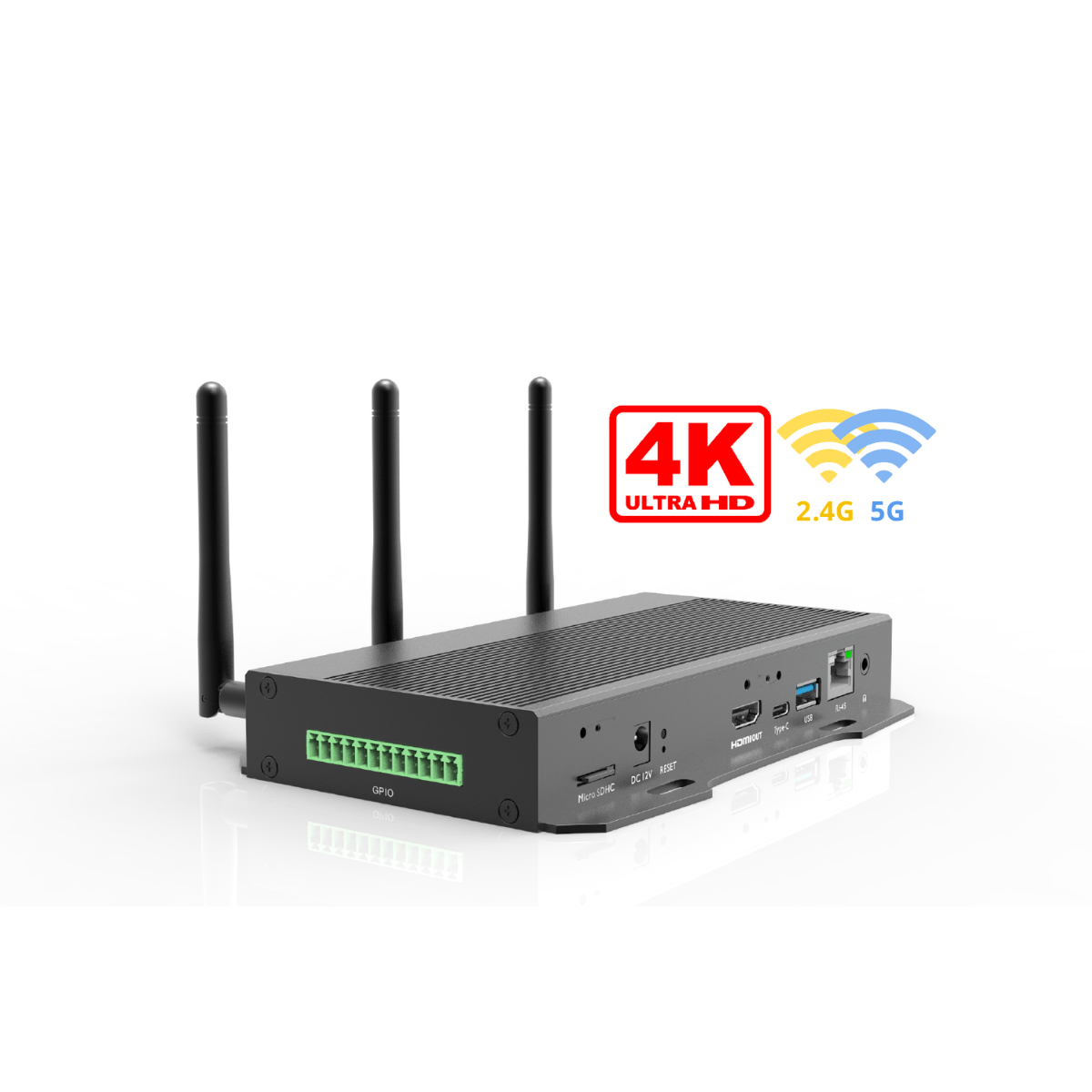 Qbic Media Player 4K-UHD Media Player HDMI output-ready box PC