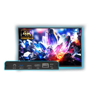 Qbic FHD-200 4K digital signage player with Android 12 and silent fanless design for commercial use