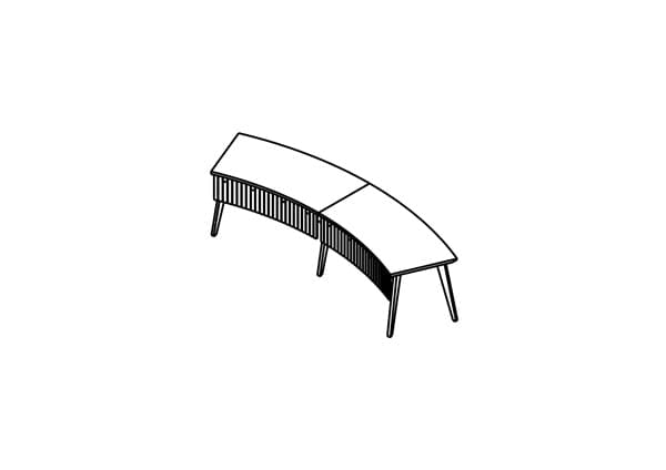 Salamander Designs Table 4 Seater Arc Table - Video Conference Table
