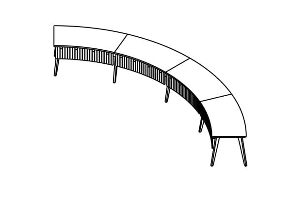 Salamander Designs Table 8 Seater Arc Table - Video Conference Table