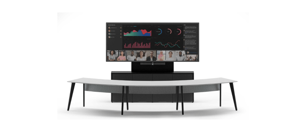 Video Table Arc Video Conference Table | Hybrid Meeting, Seats 4–10