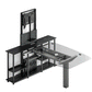 Salamander Designs Unifi Huddle Table with TV Mount and AV Cabinet (SD-HUD-CAB), gloss warm white, with cable management