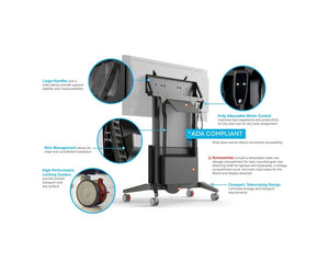 Salamander Designs TV Cart Electric Lift Mobile Stand