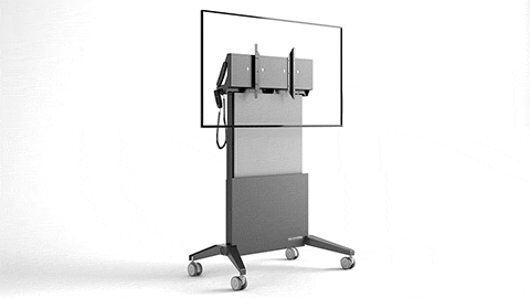 Salamander Designs TV Cart Electric Lift Mobile Stand for Cisco Webex PRO 55