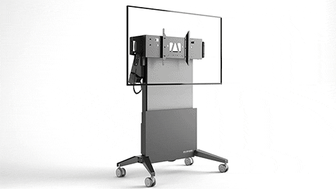 Salamander Designs TV Cart Graphite Grey Electric Lift and Tilt Mobile Stand
