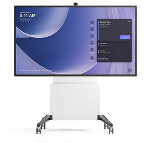Close-up of the motorised electric lift control panel, highlighting the ergonomic height adjustment feature.
