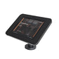 Black Surface Go desk stand with anti-theft screw mount and exposed camera for clock-in