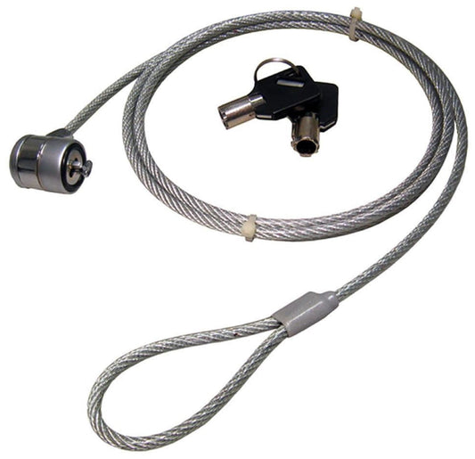 Security cable with barrel lock for Kensington slot