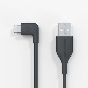 Bouncepad Cables & Power 2m Lightning to USB-A Right Angled (MFI Approved) - Black