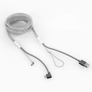 Bouncepad Cables & Power White Reinforced 2m Micro-USB to USB-A Charge Cable