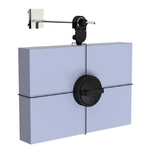 Retail alarm solution for Spider wrap, SpinTag ensures stable positioning on display hooks.